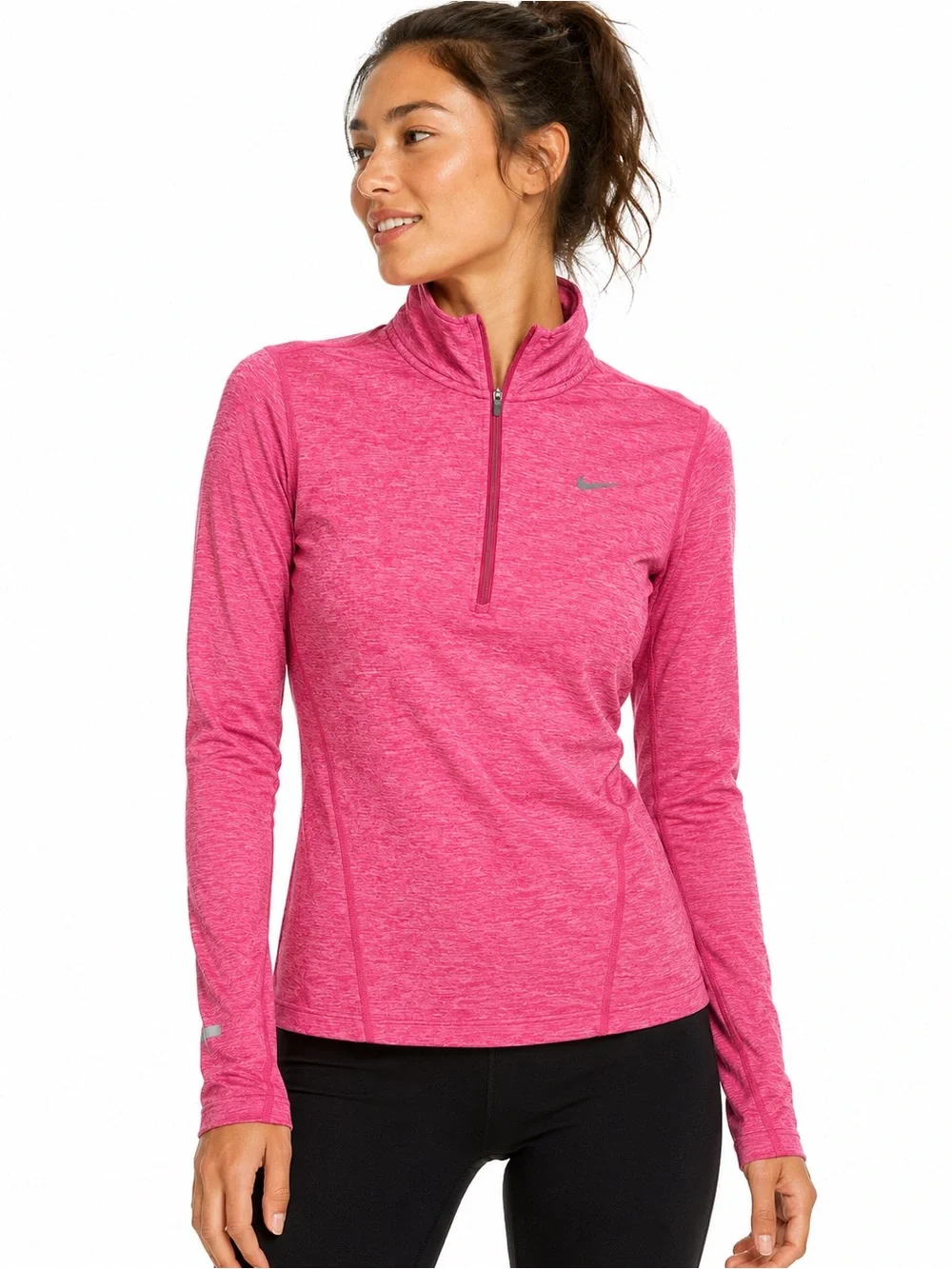 Nike Dri-FIT Women’s 1/2 Zip Running Pullover Pink Size M